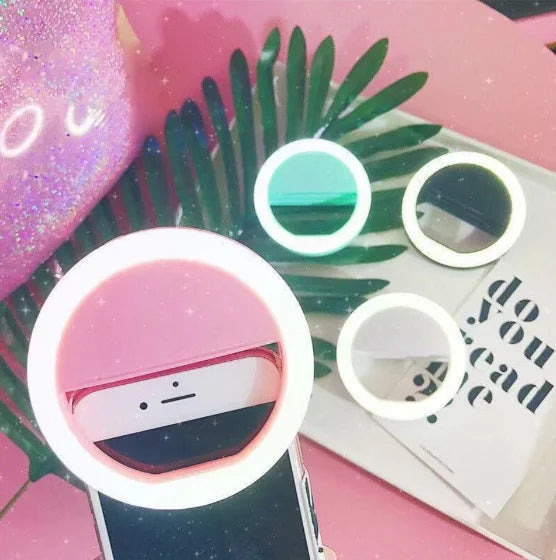 Anel de luz LED para selfie, luz de flash para celular