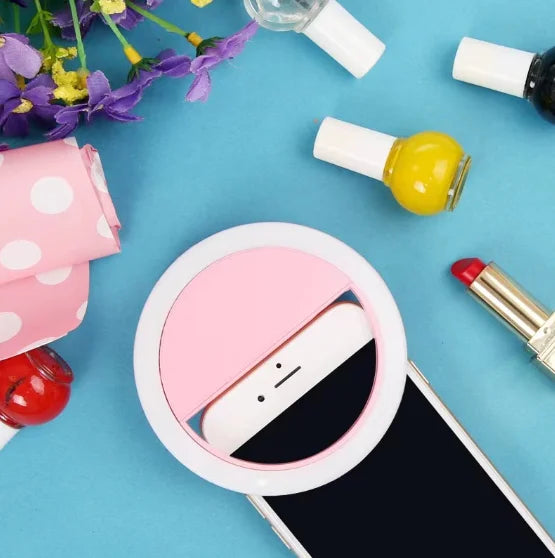 Anel de luz LED para selfie, luz de flash para celular