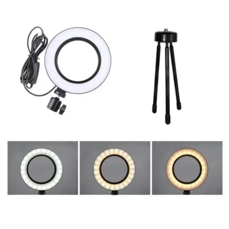 Ring Light luminária portátil com tripé, seu próprio estúdio de fotografia com você.