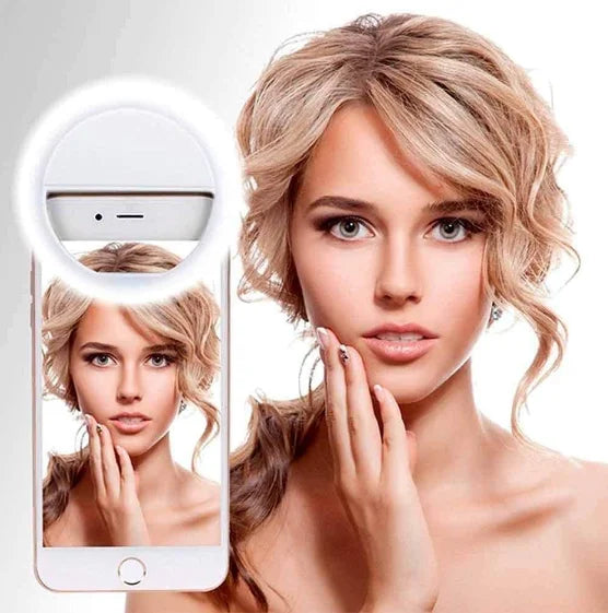 Anel de luz LED para selfie, luz de flash para celular