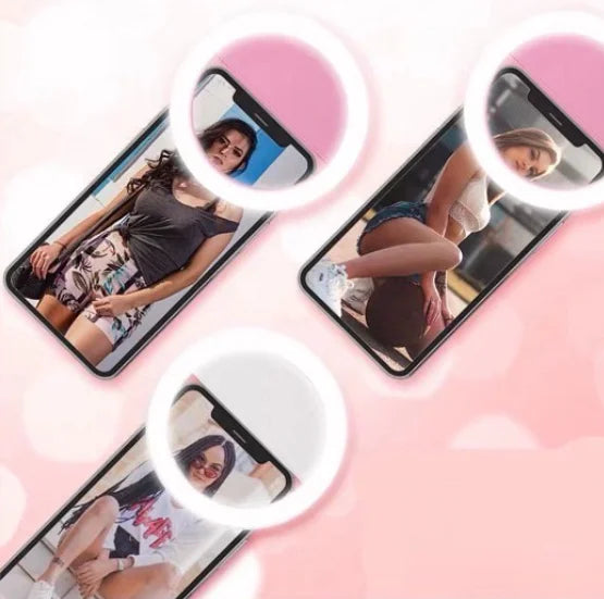 Anel de luz LED para selfie, luz de flash para celular