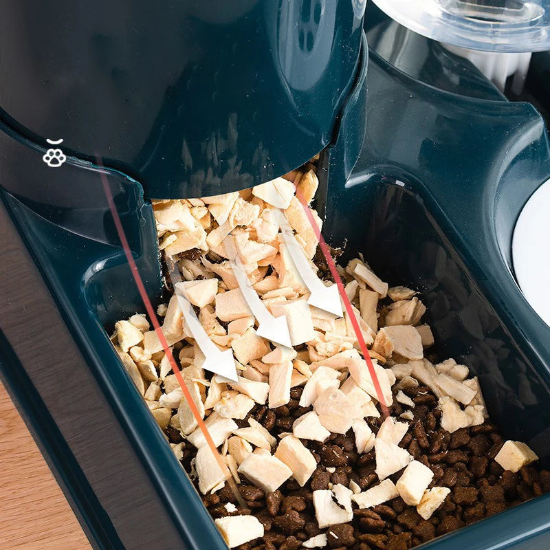 Alimentador automático para gatos, dispensador de água para animais de estimação de grande capacidade para cães e gatos pequenos, recipiente para armazenamento de alimentos para animais de estimação, acessórios para g