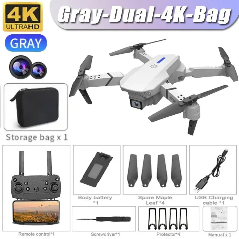 2025 E88 Drone RC Profissional Grande Angular HD 4K Modo de Câmera
Brinquedo de Presente para Crianças