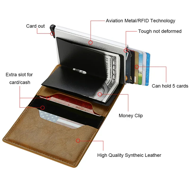 Carteira de Carbono .
Porta-cartões e dinheiro.
Mini Carteira para Mulheres e Homens .
Bolsas Inteligentes Automáticas
Pop Up Valet Walet.