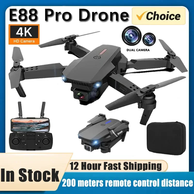 2025 E88 Drone RC Profissional Grande Angular HD 4K Modo de Câmera
Brinquedo de Presente para Crianças