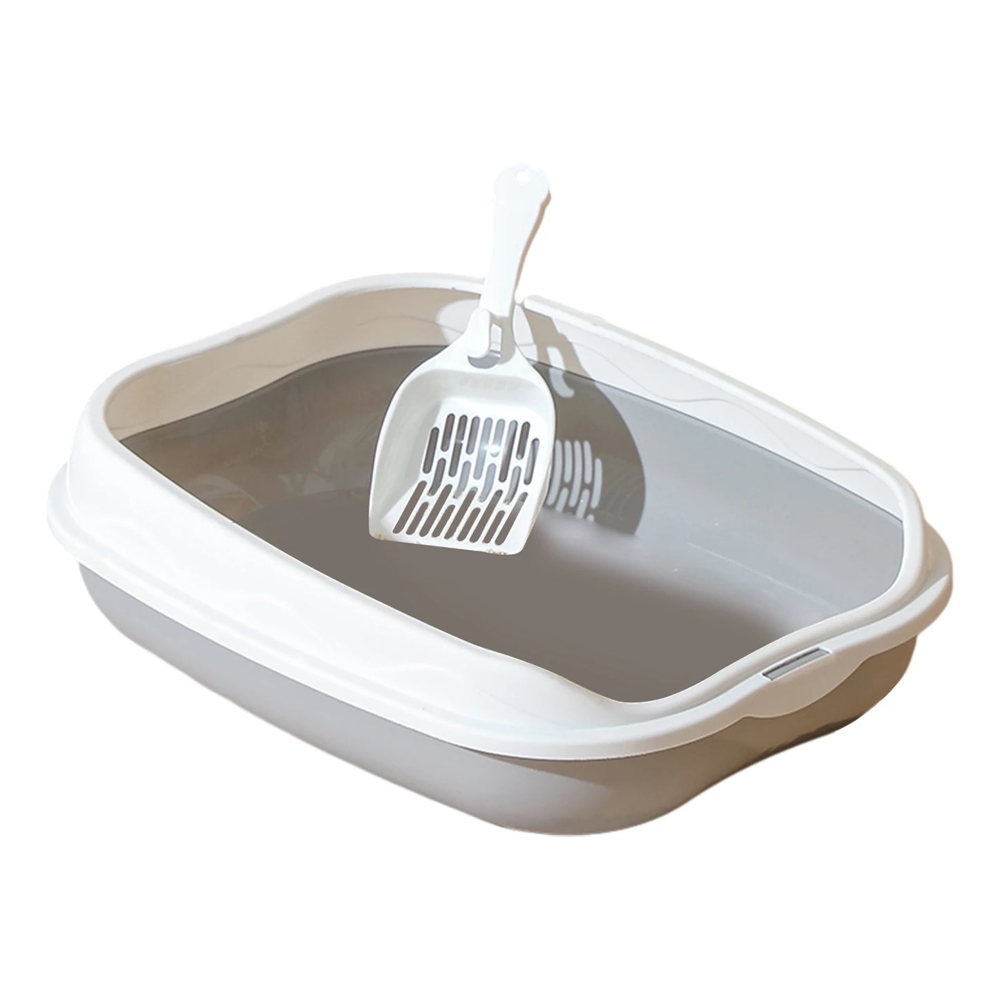 Caixa de areia para gatos, bacia portátil removível, semifechada, caixa de areia para gatinhos, penico, banheiro para coelhos, gatos de médio e grande porte, animais pequenos