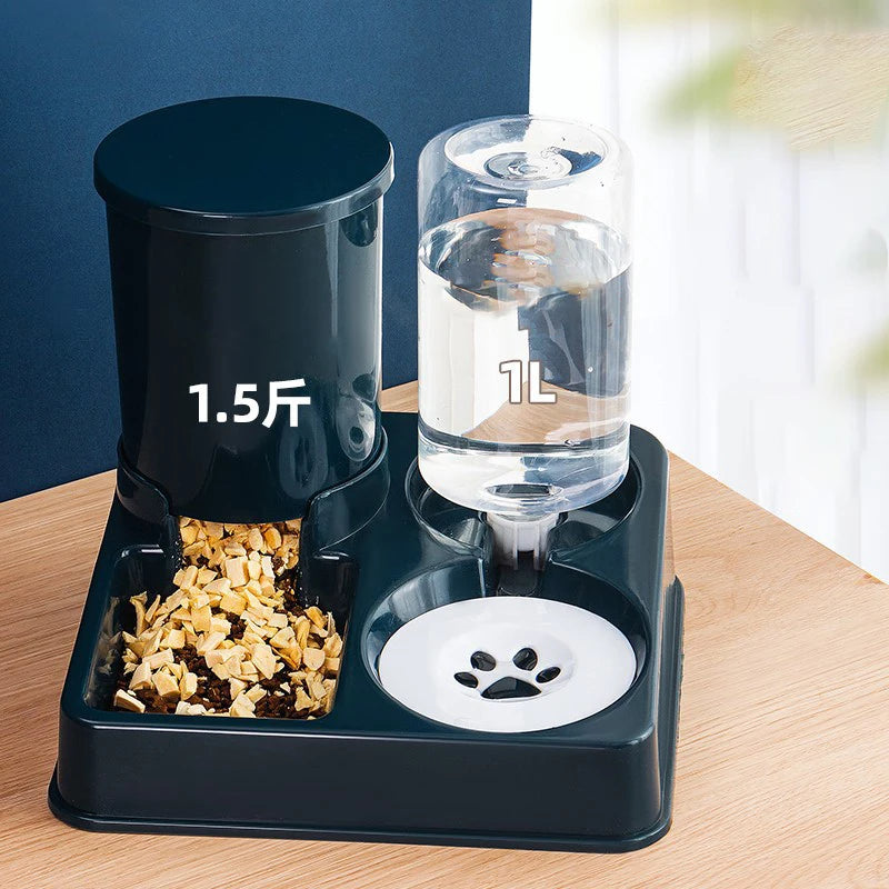 Alimentador automático para gatos, dispensador de água para animais de estimação de grande capacidade para cães e gatos pequenos, recipiente para armazenamento de alimentos para animais de estimação, acessórios para g