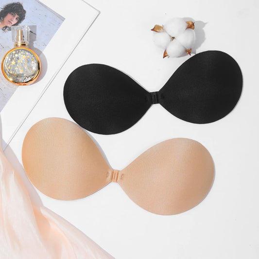 VKME Sexy Mulheres
 Invisível Push Up , Sutiã Autoadesivo Silicone, Busto Fechamento Frontal, Sutiã Adesivo Pele, Sem Costas ,Sutiã Sem Alças.