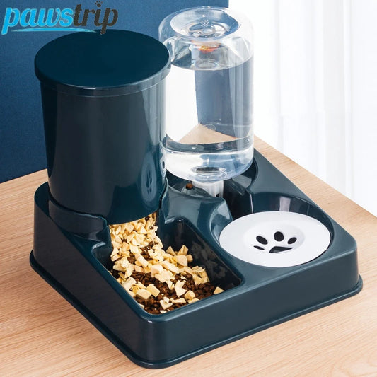 Alimentador automático para gatos, dispensador de água para animais de estimação de grande capacidade para cães e gatos pequenos, recipiente para armazenamento de alimentos para animais de estimação, acessórios para g